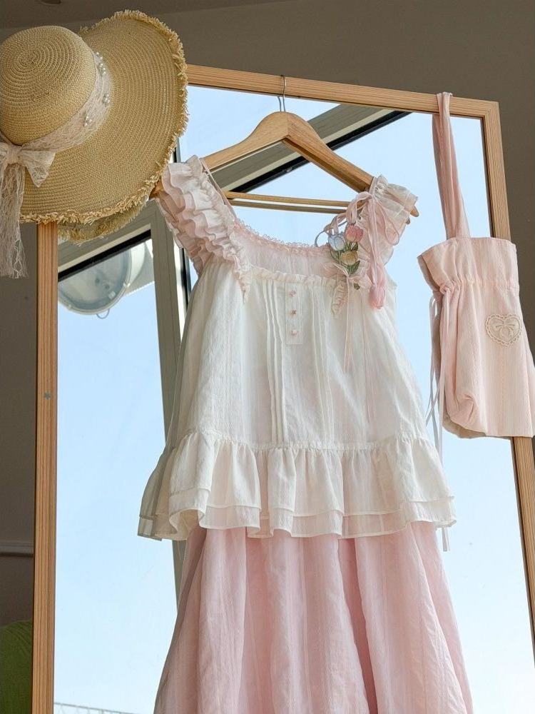 Sweet Kawaii Ruffle Trim 튤립 장식 - Fly Line 리뷰 및 가격