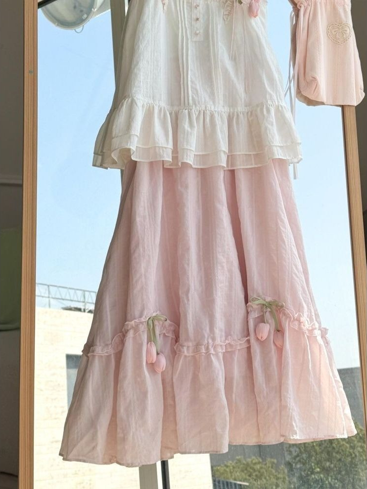 Sweet Kawaii Ruffle Trim 튤립 장식 - Fly Line 리뷰 및 가격
